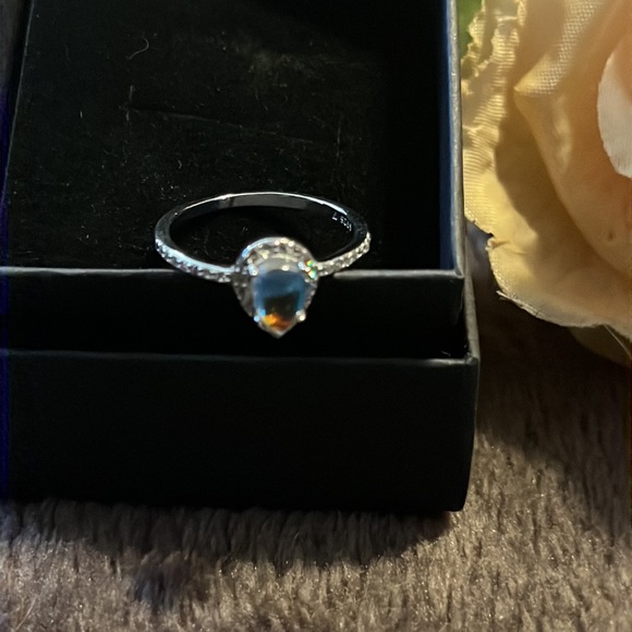 New gorgeous sterling silver water drop moonstone ring size 7 - Picture 10 of 15